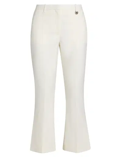 Burberry Women's Wool Bootcut Crop Trousers - Cool Alabaster - Size 14 | Thumbnail 1 Burberry Women's Wool Bootcut Crop Trousers - Cool Alabaster - Size 14 | Thumbnail 1