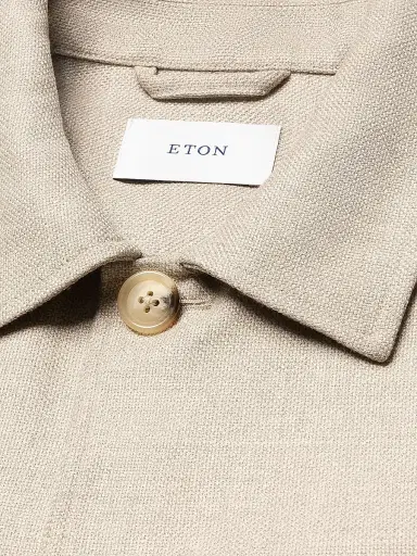 Eton Men's Wool-Cashmere Overshirt - Beige | Thumbnail 6 Eton Men's Wool-Cashmere Overshirt - Beige | Thumbnail 6