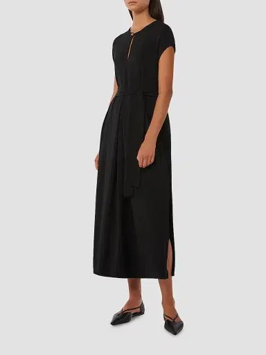 Max Mara Women's Viscose Crepe Jersey Dress - Black | Thumbnail 3 Max Mara Women's Viscose Crepe Jersey Dress - Black | Thumbnail 3