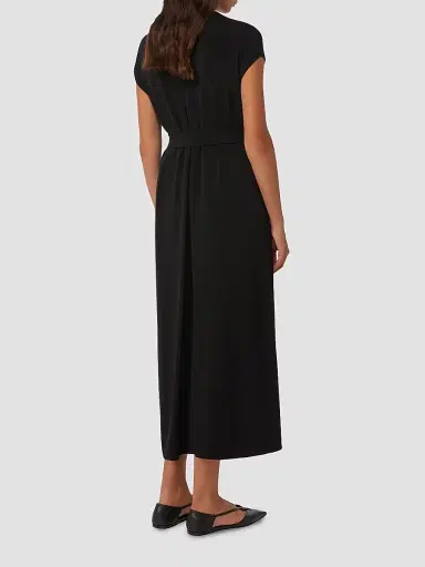 Max Mara Women's Viscose Crepe Jersey Dress - Black | Thumbnail 4 Max Mara Women's Viscose Crepe Jersey Dress - Black | Thumbnail 4