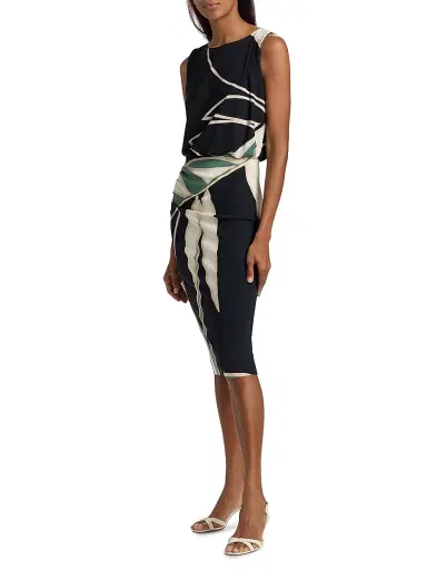 Chiara Boni La Petite Robe Women's Ivona Print Sje Cocktail Dress - Tula - Size 4 | Thumbnail 4 Chiara Boni La Petite Robe Women's Ivona Print Sje Cocktail Dress - Tula - Size 4 | Thumbnail 4