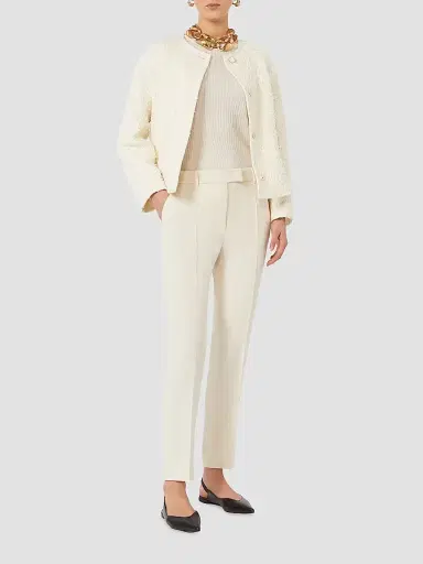 Max Mara Women's Boxy Bouclé Jacket - Beige | Thumbnail 5 Max Mara Women's Boxy Bouclé Jacket - Beige | Thumbnail 5