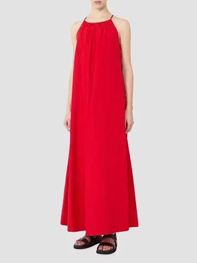 Max Mara Women's Cotton Poplin Dress - Red | Thumbnail 2 Max Mara Women's Cotton Poplin Dress - Red | Thumbnail 2