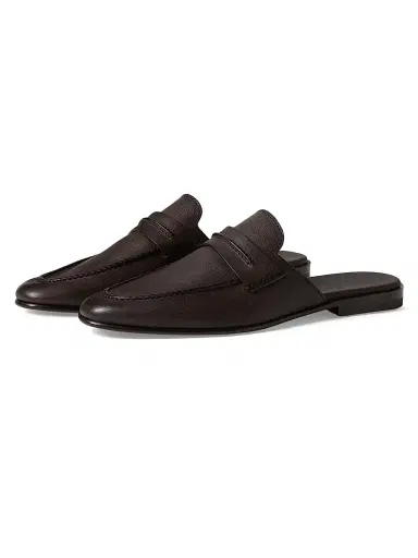 Zegna Men's Leather Mocassin Sabbia Loafer Mules - Dark Brown - Size 12 | Thumbnail 2 Zegna Men's Leather Mocassin Sabbia Loafer Mules - Dark Brown - Size 12 | Thumbnail 2