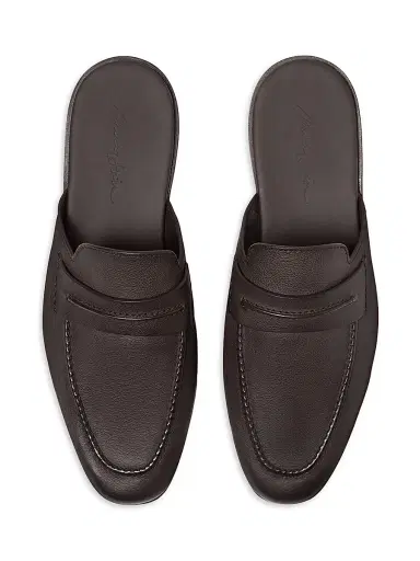Zegna Men's Leather Mocassin Sabbia Loafer Mules - Dark Brown - Size 12 | Thumbnail 3 Zegna Men's Leather Mocassin Sabbia Loafer Mules - Dark Brown - Size 12 | Thumbnail 3