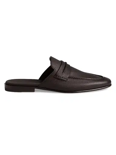 Zegna Men's Leather Mocassin Sabbia Loafer Mules - Dark Brown - Size 12 | Thumbnail 1 Zegna Men's Leather Mocassin Sabbia Loafer Mules - Dark Brown - Size 12 | Thumbnail 1