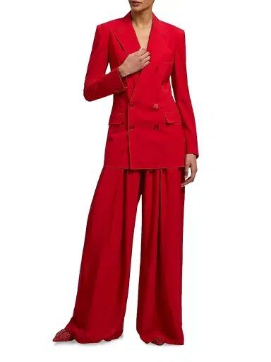 Ralph Lauren Collection Women's Ramona Wool-Blend Jacket - Bright Red - Size 6 | Thumbnail 2 Ralph Lauren Collection Women's Ramona Wool-Blend Jacket - Bright Red - Size 6 | Thumbnail 2