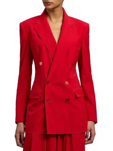 Ralph Lauren Collection Women's Ramona Wool-Blend Jacket - Bright Red - Size 6 | Thumbnail 3 Ralph Lauren Collection Women's Ramona Wool-Blend Jacket - Bright Red - Size 6 | Thumbnail 3