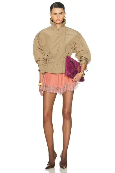 Saint Laurent Cropped Trench Coat | Thumbnail 4 Saint Laurent Cropped Trench Coat | Thumbnail 4