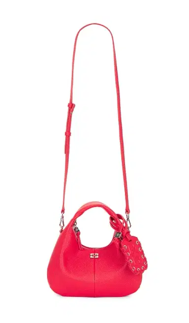 Ganni Hobo Mini Grained Bag | Thumbnail 1 Ganni Hobo Mini Grained Bag | Thumbnail 1
