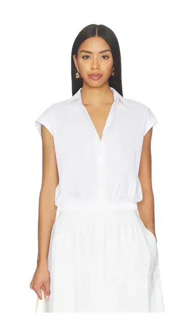 Theory Cropped Elastic Shirt | Thumbnail 1 Theory Cropped Elastic Shirt | Thumbnail 1