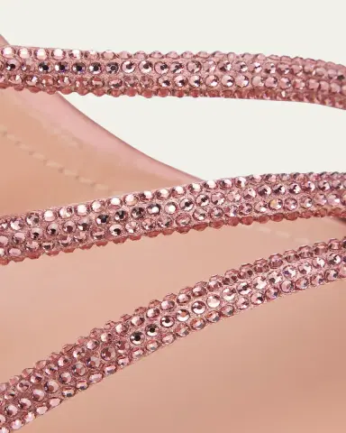 René Caovilla 80mm Cleo Crystal Satin Sandals | Thumbnail 3 René Caovilla 80mm Cleo Crystal Satin Sandals | Thumbnail 3
