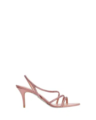 René Caovilla 80mm Cleo Crystal Satin Sandals | Thumbnail 1 René Caovilla 80mm Cleo Crystal Satin Sandals | Thumbnail 1