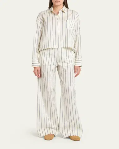 Moncler Stripe Pull-On Cotton Pants | Thumbnail 2 Moncler Stripe Pull-On Cotton Pants | Thumbnail 2