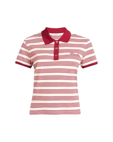 Moncler Striped Cotton Polo | Thumbnail 1 Moncler Striped Cotton Polo | Thumbnail 1