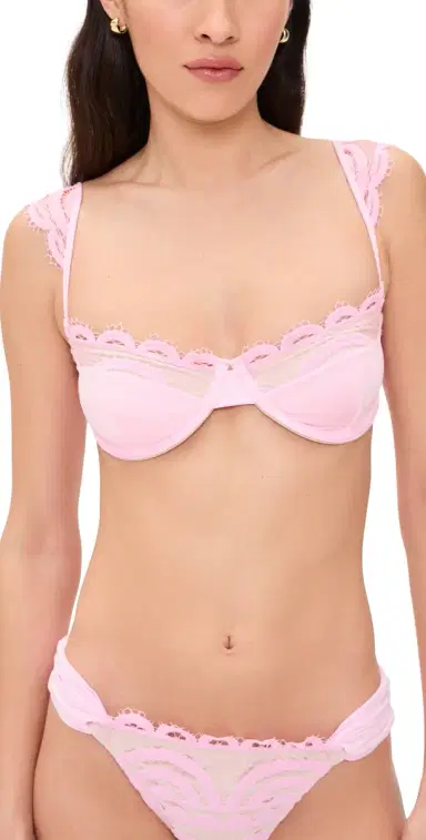 PQ Swim Gia Lace Underwire Bikini Top Rose | Thumbnail 1 PQ Swim Gia Lace Underwire Bikini Top Rose | Thumbnail 1