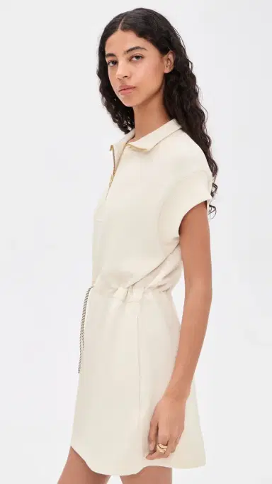 Varley Avaya Half Zip Dress Pristine | Thumbnail 4 Varley Avaya Half Zip Dress Pristine | Thumbnail 4