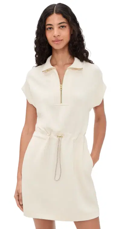 Varley Avaya Half Zip Dress Pristine | Thumbnail 1 Varley Avaya Half Zip Dress Pristine | Thumbnail 1