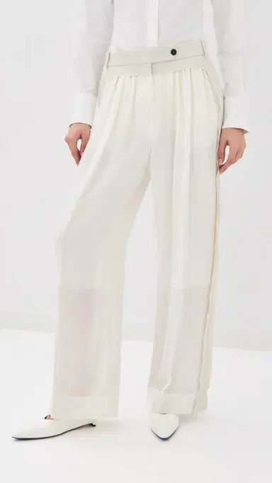 FRENKEN Flow Gathered Silk Pants Ivory 38 | Thumbnail 2 FRENKEN Flow Gathered Silk Pants Ivory 38 | Thumbnail 2