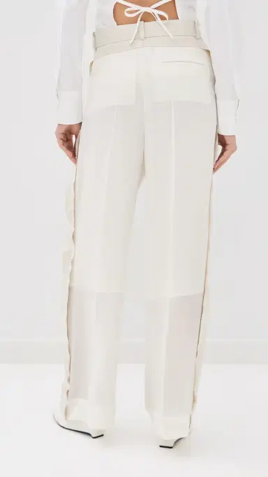 FRENKEN Flow Gathered Silk Pants Ivory 38 | Thumbnail 3 FRENKEN Flow Gathered Silk Pants Ivory 38 | Thumbnail 3
