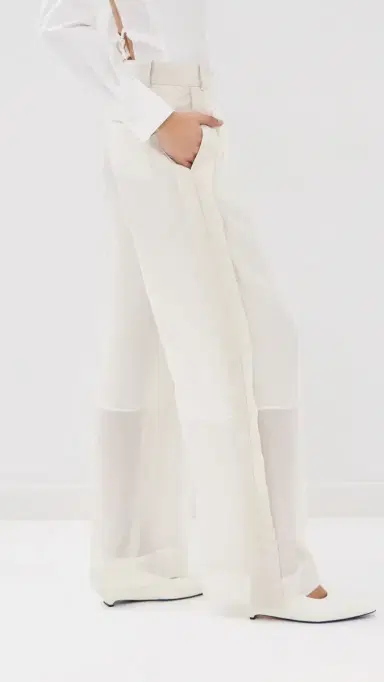 FRENKEN Flow Gathered Silk Pants Ivory 38 | Thumbnail 4 FRENKEN Flow Gathered Silk Pants Ivory 38 | Thumbnail 4