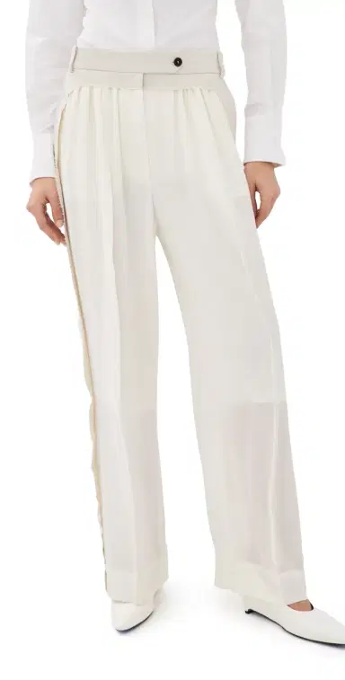 FRENKEN Flow Gathered Silk Pants Ivory 38 | Thumbnail 1 FRENKEN Flow Gathered Silk Pants Ivory 38 | Thumbnail 1