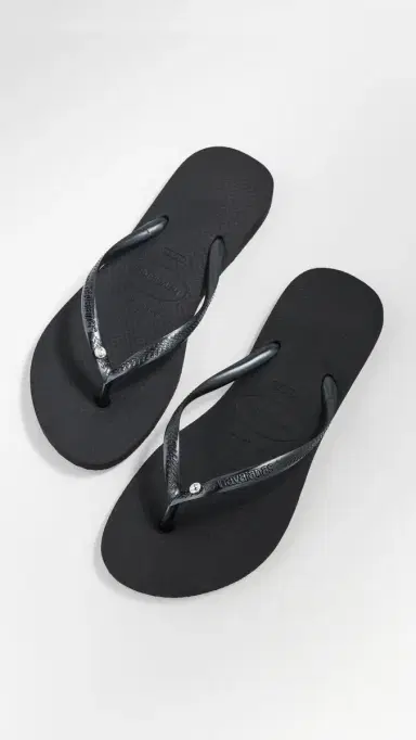Havaianas Slim Crystal SW II Sandals Black 7/8 | Thumbnail 2 Havaianas Slim Crystal SW II Sandals Black 7/8 | Thumbnail 2