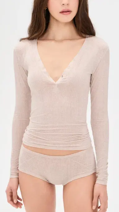Negative Whipped Henley Top and | Thumbnail 2 Negative Whipped Henley Top and | Thumbnail 2