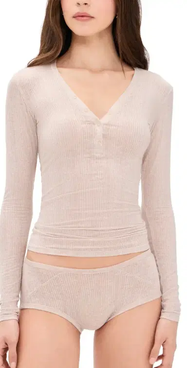 Negative Whipped Henley Top and | Thumbnail 1 Negative Whipped Henley Top and | Thumbnail 1