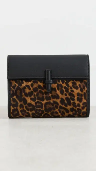 Hunting Season Small Soft Clutch in Suede Leopard/Black One Size | Thumbnail 2 Hunting Season Small Soft Clutch in Suede Leopard/Black One Size | Thumbnail 2