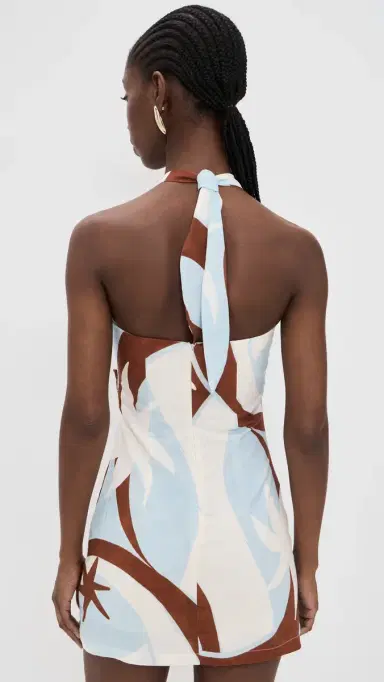 Seven Wonders Rihanna Knot Mini Dress Rina Blue | Thumbnail 3 Seven Wonders Rihanna Knot Mini Dress Rina Blue | Thumbnail 3
