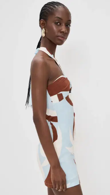Seven Wonders Rihanna Knot Mini Dress Rina Blue | Thumbnail 4 Seven Wonders Rihanna Knot Mini Dress Rina Blue | Thumbnail 4