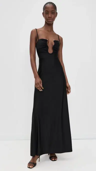 Runaway the Label Kalena Plunge Maxi Dress Black | Thumbnail 2 Runaway the Label Kalena Plunge Maxi Dress Black | Thumbnail 2