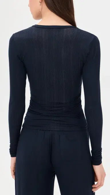 Negative Whipped Henley Top Navy | Thumbnail 3 Negative Whipped Henley Top Navy | Thumbnail 3