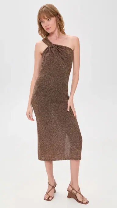 A.L.C. A. L.C. imi Dress ilk Chocolate | Thumbnail 2 A.L.C. A. L.C. imi Dress ilk Chocolate | Thumbnail 2