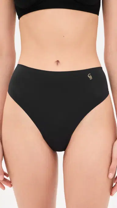 Cosabella Lisciante High Waisted Thong Black M/L | Thumbnail 2 Cosabella Lisciante High Waisted Thong Black M/L | Thumbnail 2