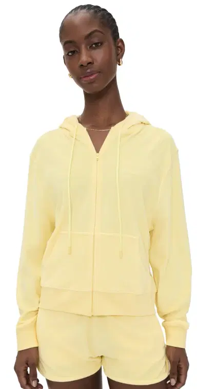 Hunza G Terry Zip Up Butter | Thumbnail 1 Hunza G Terry Zip Up Butter | Thumbnail 1