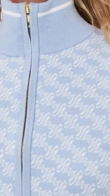 Varley Vincent Half Zip Sweater Vest Xenon Blue/White | Thumbnail 6 Varley Vincent Half Zip Sweater Vest Xenon Blue/White | Thumbnail 6