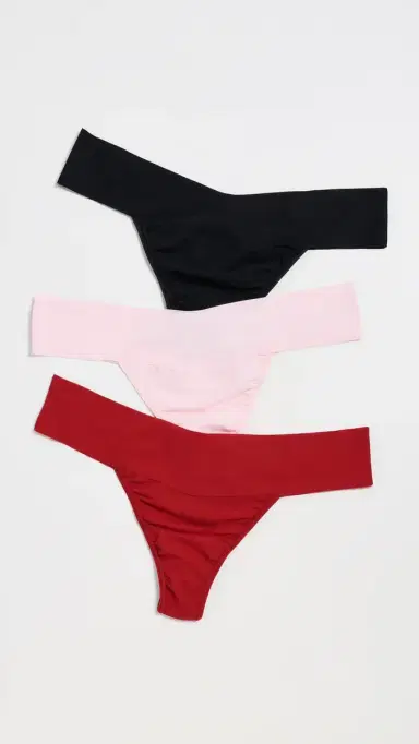 Hanky Panky BreatheSoft Natural Rise Thong Panties 3 Pack Bbpc | Thumbnail 2 Hanky Panky BreatheSoft Natural Rise Thong Panties 3 Pack Bbpc | Thumbnail 2