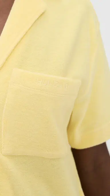 Hunza G Terry Towelling Collared Top Butter | Thumbnail 6 Hunza G Terry Towelling Collared Top Butter | Thumbnail 6