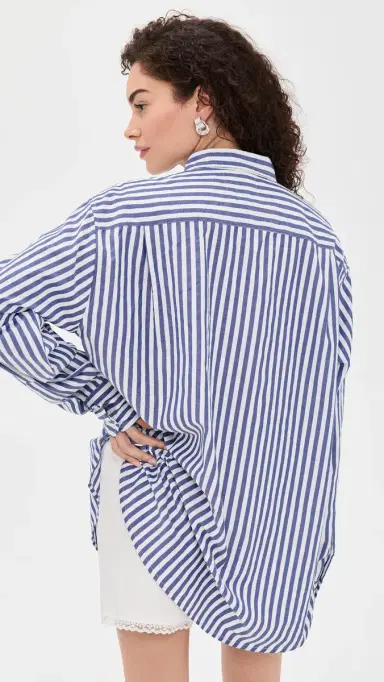 Coniglio Palm Beach Business Casual Classic Button Down Pacific Stripes One Size | Thumbnail 3 Coniglio Palm Beach Business Casual Classic Button Down Pacific Stripes One Size | Thumbnail 3