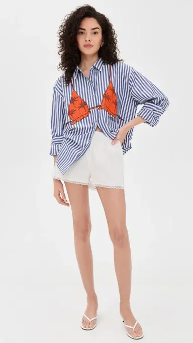 Coniglio Palm Beach Business Casual Classic Button Down Pacific Stripes One Size | Thumbnail 5 Coniglio Palm Beach Business Casual Classic Button Down Pacific Stripes One Size | Thumbnail 5