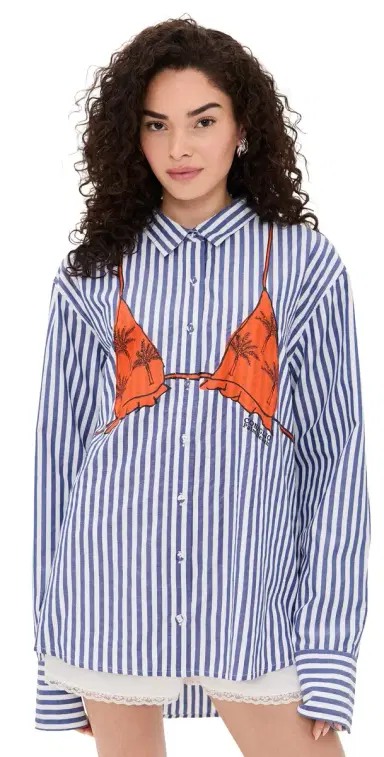 Coniglio Palm Beach Business Casual Classic Button Down Pacific Stripes One Size | Thumbnail 1 Coniglio Palm Beach Business Casual Classic Button Down Pacific Stripes One Size | Thumbnail 1