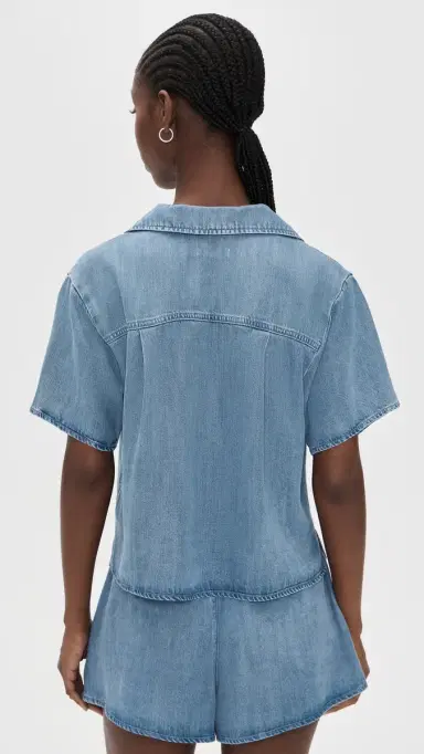 Good American The Denim Camp Shirt Indigo1273 | Thumbnail 3 Good American The Denim Camp Shirt Indigo1273 | Thumbnail 3