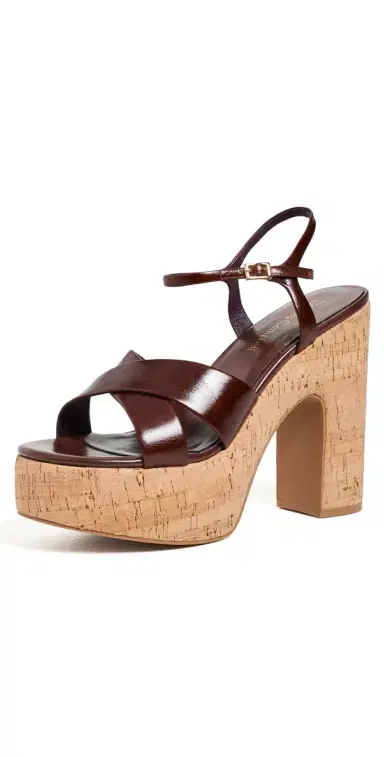 Jeffrey Campbell Big Time Platform Sandals Brown Cork 7 | Thumbnail 1 Jeffrey Campbell Big Time Platform Sandals Brown Cork 7 | Thumbnail 1