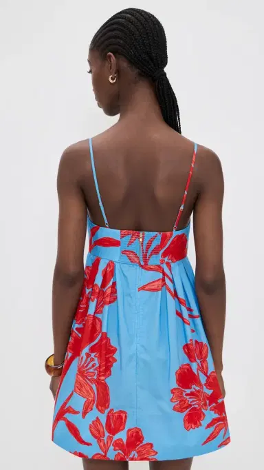 Cara Cara Leo Mini Dress Flora Shadow Sky | Thumbnail 3 Cara Cara Leo Mini Dress Flora Shadow Sky | Thumbnail 3
