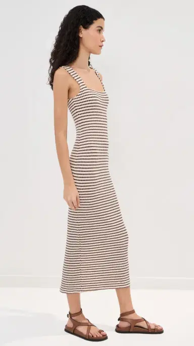 LE BOP Emilia Dress Brown/White | Thumbnail 4 LE BOP Emilia Dress Brown/White | Thumbnail 4