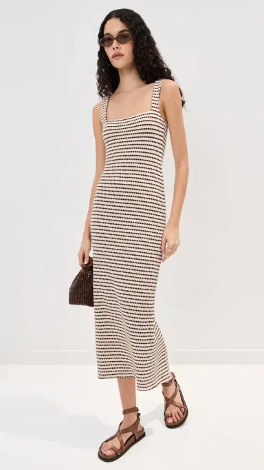 LE BOP Emilia Dress Brown/White | Thumbnail 5 LE BOP Emilia Dress Brown/White | Thumbnail 5