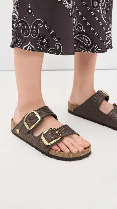 Birkenstock Arizona Big Buckle Raffia Sandals Carafe 36 | Thumbnail 3 Birkenstock Arizona Big Buckle Raffia Sandals Carafe 36 | Thumbnail 3