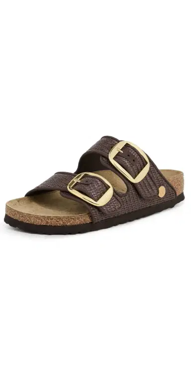 Birkenstock Arizona Big Buckle Raffia Sandals Carafe 36 | Thumbnail 1 Birkenstock Arizona Big Buckle Raffia Sandals Carafe 36 | Thumbnail 1